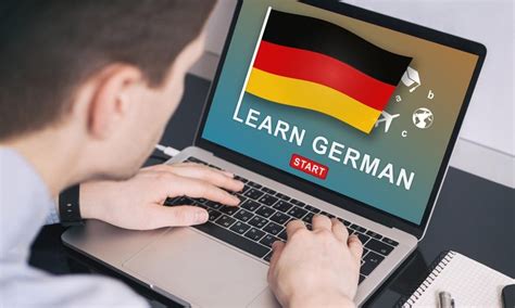 Learn German online .